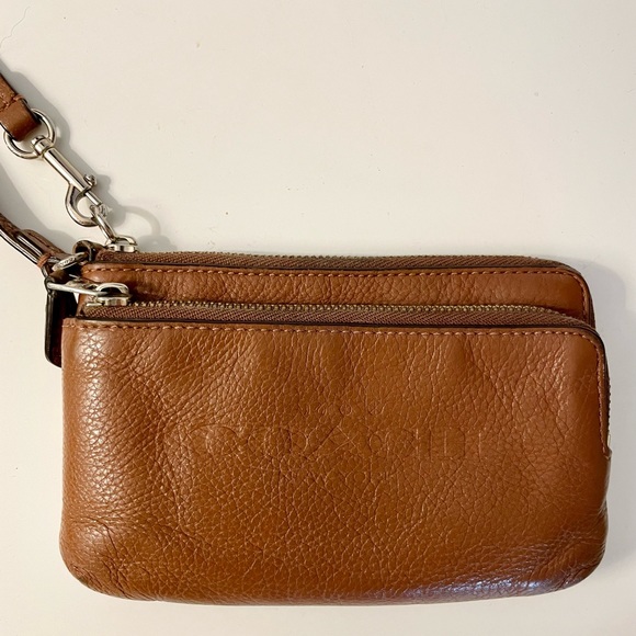 Brown Coach Wristlet Wallet - Picture 2 of 6